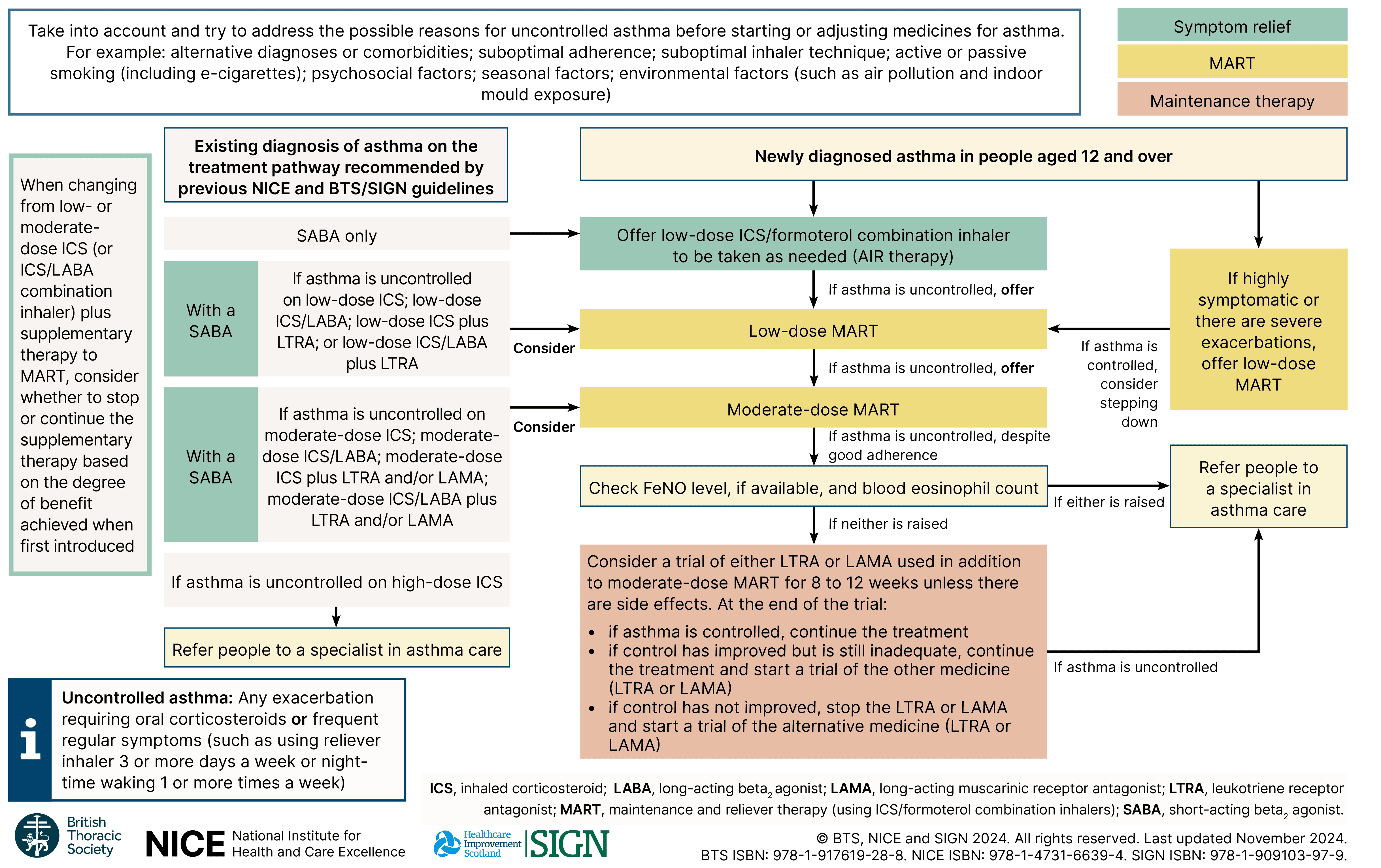Asthma Chronic Diagnosis And Monitoring BTS NICE SIGN 2024 